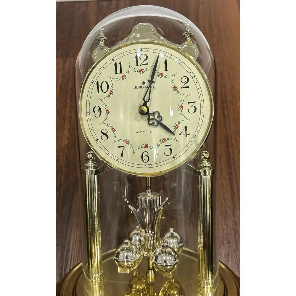 Vintage Junghans Quartz Made In Germany 85 Movement Desk Clock Works‎ Tested